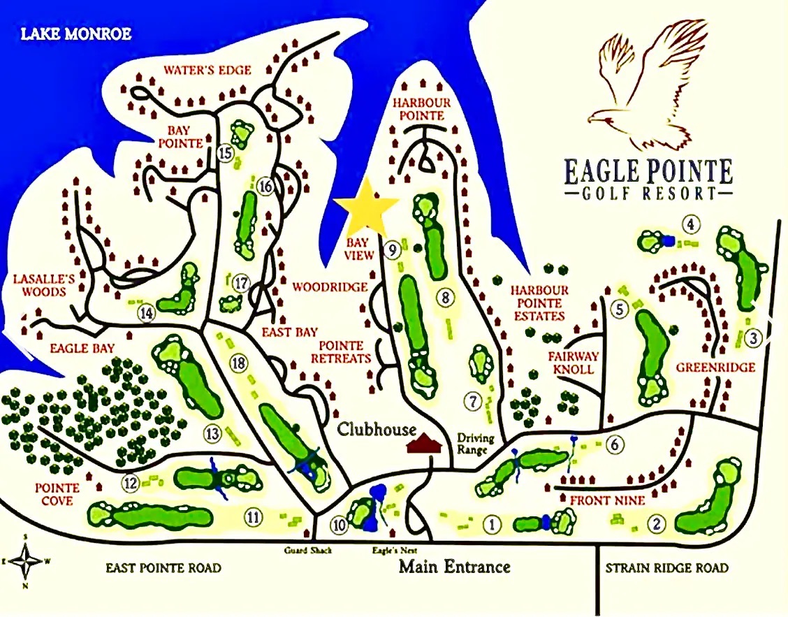 Map of the Eagle Pointe development