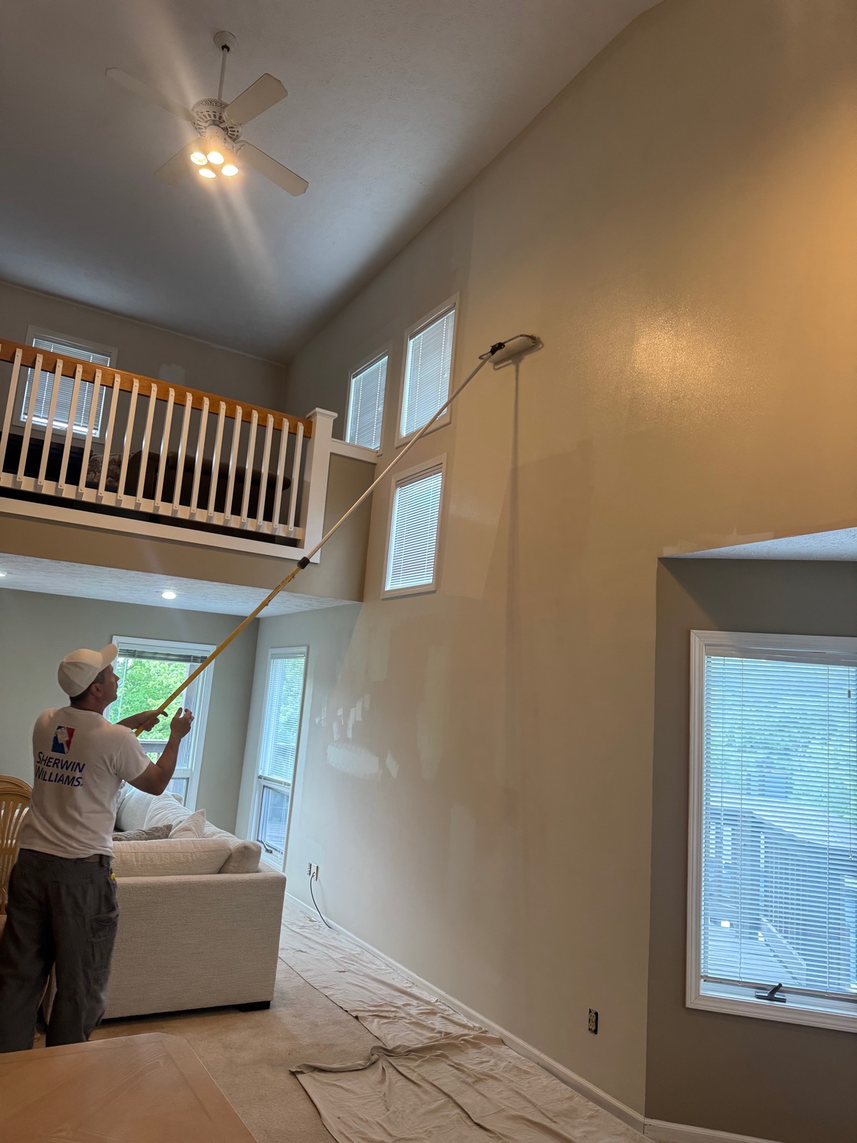 Rick painting the walls in Harbour Pointe #53
