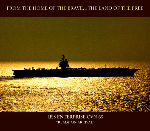 USS Enterprise commemorative poster from Eric's 2000 visit